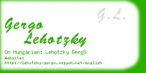 gergo lehotzky business card