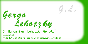 gergo lehotzky business card